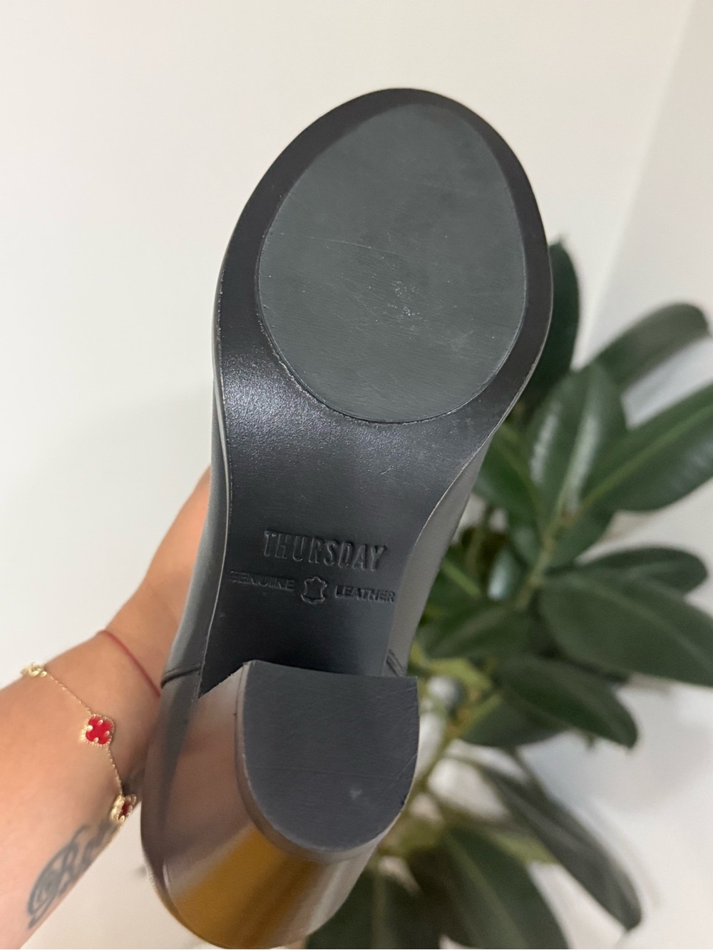 Thursday Boot Co. Black Leather Heeled Ankle Booties Size 6 - Picture 4 of 6
